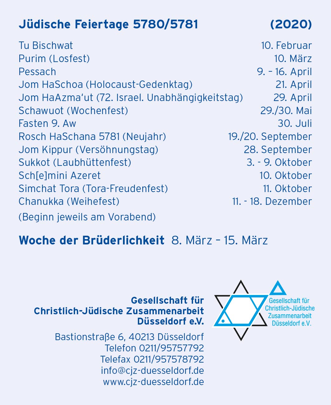 J dische Christliche Feiertage